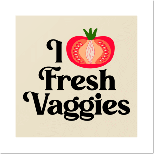 I Heart Fresh Vaggies // Lesbian Gay Pride Design Posters and Art